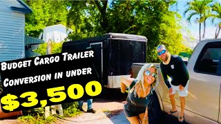 Cargo Trailer Camper Conversion BUDGET BUILD Day 4 Walls and Ceiling [upl. by Erasaec]