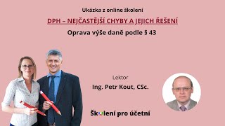 Oprava výše daně podle § 43  Ing Petr Kout CSc [upl. by Noram]