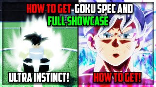 AUT  ULTRA INSTINCT FULL Goku Spec Showcase amp How to Get Goku Spec in A Universal Time Roblox [upl. by Alderman]