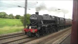 70013 Oliver Cromwell and Black 5 44932 The Scarborough Spa Express 300811wmv [upl. by Sidman667]