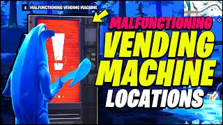 Malfunctioning Vending Machine BEST LOCATIONS amp Purchase a Random Item from one Fortnite Chapter 3 [upl. by Eikciv]