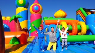 Vlad and Niki in The World Biggest Bounce House for kids [upl. by Nnywg]