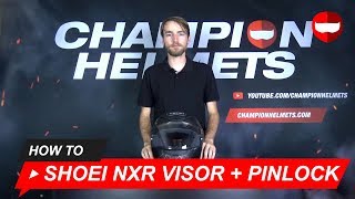 How to Remove the Visor and Add a Pinlock for the Shoei NXR  ChampionHelmetscom [upl. by Myrah]