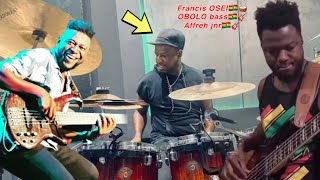 Francis OSEI drummer Highlife🔥jam with Obolo bass as Affrehfrn Obolo bass best bassist in ghana [upl. by Adnal]