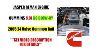 2005 Dodge Ram Cummins 59 Jasper Reman Engine Blow By Test  6 Speed Manual [upl. by Atiroc335]