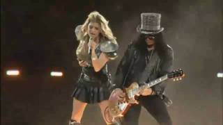 Super Bowl XLV Halftime Show 2011 HD Part 37  Slash amp Fergie  Sweet Child Of Mine [upl. by Natika708]