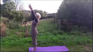 Salute to the Sun yoga routine by Ruth Breznay at The Sharpham Trust [upl. by Yttap]