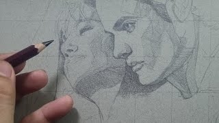 Drawing Live Realistic Pencil Portrait Sketching Shading Tutorial [upl. by Nahk680]