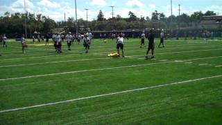 Michigan QBs work out at first practice [upl. by Danelle]