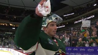 MarcAndre Fleury reacts after magical night vs Pittsburgh [upl. by Kemppe]