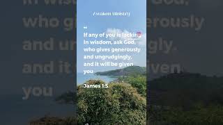 ✝️James 15 If you are lacking wisdom ask God He gives generously amp ungrudgingly amp it will be given [upl. by Adamek127]