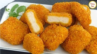 Homemade Chicken Nuggets Recipe by Tiffin Box  How To Make Crispy Nuggets for kids lunch box [upl. by Ebneter]