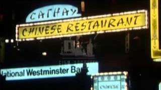 Piccadilly Circus lights 1970s Film 91038 [upl. by Nerw]