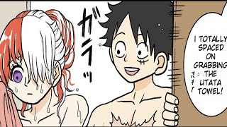 Luffy Has No Shameluffy Wants To Take A Shower With Uta  One Piece Comic Dub [upl. by Parrie]