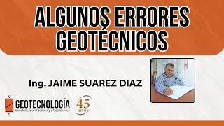 Algunos errores geotécnicos Parte 1 [upl. by Udale]