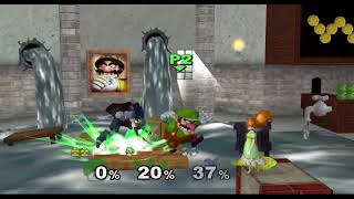 Super Smash Bros Melee Turbo DX Wave 1  Daisy amp Wario vs Marth [upl. by Ahsiak69]