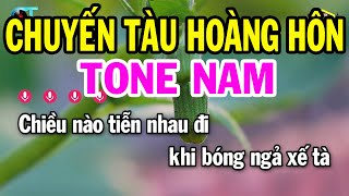 Karaoke Chuyến Tàu Hoàng Hôn Tone Nam  Rê Thứ  Nhạc Sống Rumba Mới  Karaoke Bách Hóa [upl. by Airyk]