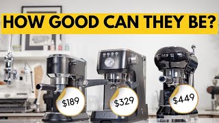 ULTIMATE BUDGET ESPRESSO MACHINES Delonghi Dedica Smeg Solis Barista Perfetta Plus [upl. by Curtis355]