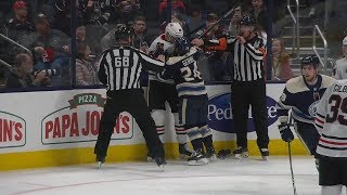 Nathan Gerbe Big Hit on Dennis Gilbert Dec 29 2019 [upl. by Agn]