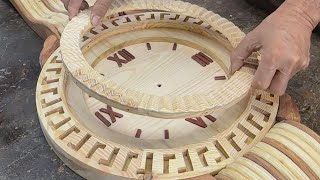 Unique Inspirational Wooden Wall Clock Project  Build A Giant Wristwatch [upl. by Kaylil774]