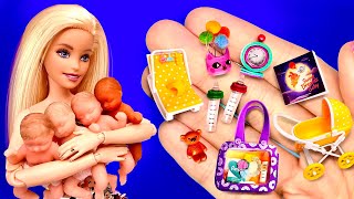 30 DIY Miniatures for a Baby Doll and Barbie Mom hacks  unboxing funny video [upl. by Aneerahs]