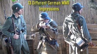 13 Different German WW2 Wehrmacht  Heer  Army Impressions [upl. by Eelyrehc520]