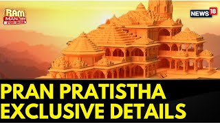 Ayodhya Ram Mandir News  Exclusive Details Of Pran Pratishtha Ceremony Accessed  English News [upl. by Rehprotsirhc527]