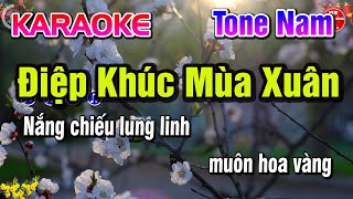 Điệp Khúc Mùa Xuân Karaoke Tone Nam 2023  New Duy Thắng [upl. by Novert]