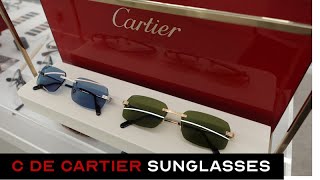 Cartier Rimless Sunglasses Showcase  C de Cartier Frames [upl. by Fan]