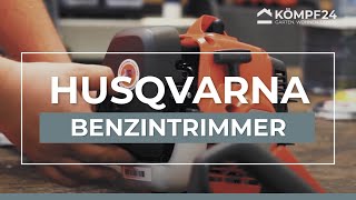 Husqvarna Benzintrimmer 122C Kaltstart Warmstart und Fadenwechsel vom Profi erklärt [upl. by Allimac]