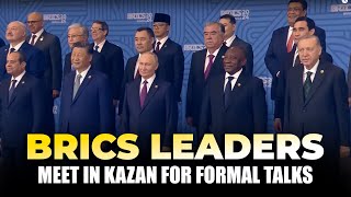 KAZAN  RUSSIA BRICS SUMMIT 2024 Participants of BRICS summit in Kazan meet for formal talks [upl. by Ecnatsnoc189]