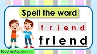 Learn how to spell some of the basic words  Learn how to spell  Spelling  Lesson with quiz [upl. by Higgs]