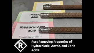 Tool Tip 002 Acid Rust Removal  Comparison between Hydrochloric Acetic and Citric Acid [upl. by Ressay257]