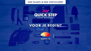 Voor je begint aan je vinyl vloer  QuickSteptutorial [upl. by Ahserak]