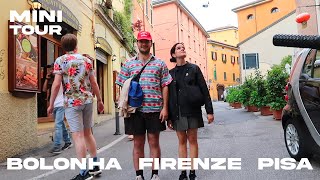 minitour por Itália Bolonha Florençaamp Pisa vlog [upl. by Ailes]