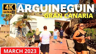 ARGUINEGUIN Gran Canaria Canary Islands March 7 2023 🔴 Marañuelas Beach to Dorado Beach Hotel [upl. by Blodgett]