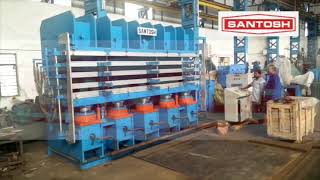 SANTOSH MAKE PRECURED TREAD PRESS  RUBBER MACHINERY  RUBBER PRESS  SANTOSH [upl. by Grantley]