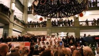 Stockholm  Sankta Lucia Choir at NK 2014 12 13 [upl. by Aroz]