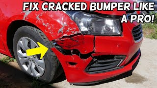 HOW TO REPAIR CRACKED BUMPER [upl. by Malinde]