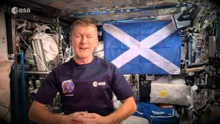 Tim Peake’s Happy Hogmanay from space [upl. by Yrtnahc]