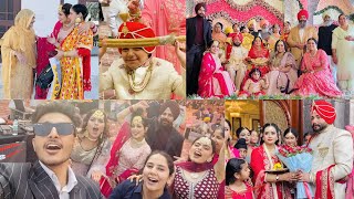 FAMILY WEDDING  SASU MAA REACTION  DANCE WITH FAMILY amp FRIENDS  COUPLE DANCE  INDER amp KIRAT [upl. by Mosenthal]