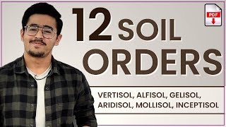 SOIL ORDERS Part 1 VERTISOL ALFISOL GELISOL ARIDISOL MOLLISOL INCEPTISOL soilscience icarjrf soil [upl. by Malanie]