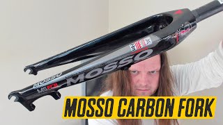 Mosso full carbon disc brake fork M5FCB from aliexpress review [upl. by Ecinrahs]