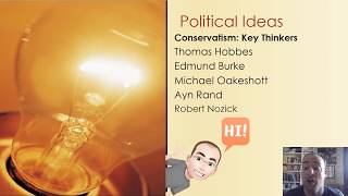 Political Ideas Conservatism Key thinkers [upl. by Talanian]