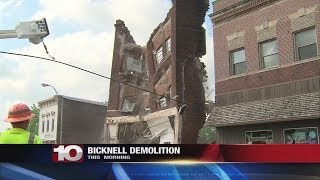 Buildings being torn down in Bicknell a bittersweet project [upl. by Joella652]