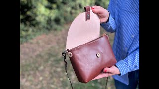 Making a Leather Shoulder Bag PDF Pattern by vikingsleatherdesign [upl. by Ahsead]