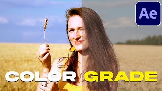 How to Color Grade In After Effects Cinematic LOOK [upl. by Alithia]