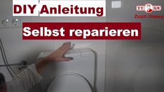 Wasser im Spülkasten läuft ständig nach Was tun Toilettenspülung reparieren Anleitung Toilette [upl. by Bekaj]