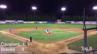 Culpeper Cavaliers at Staunton Braves First pitch at 730 [upl. by Joell256]