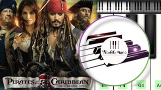 Pirates Of The Caribbean Theme Song Piano Tutorial  Jenna Ortega Johnny Depp  Mobile Piano [upl. by Pedersen417]